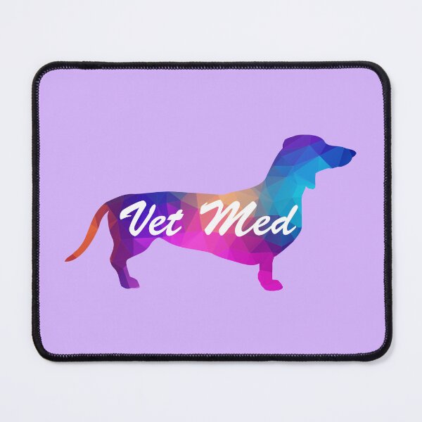 Item preview, Vet Med (Dachshund in mosaic and Purple background) designed and sold by STEMphrases.