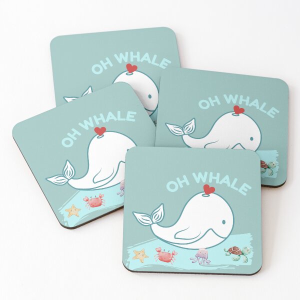 Artikelvorschau, Oh Lovely Whale Lustiges Sprichwort-Wortspiel von Oh Well- Ich liebe Wale entworfen und verkauft von LILY ROSE.