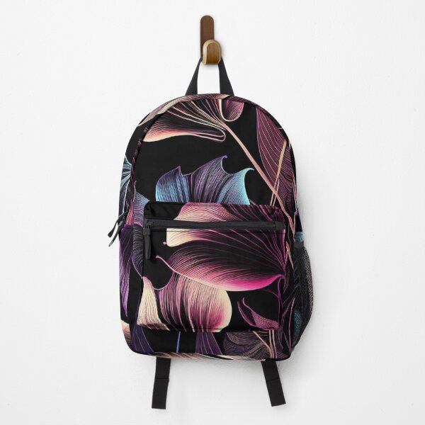 Item preview, "Teagan" - Luxury Flowers Abstract Pattern in Gold, Silver, Purple, Black designed and sold by HiArtify ❤️.