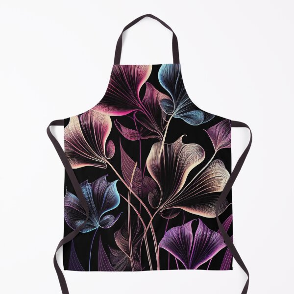 Item preview, "Teagan" - Luxury Flowers Abstract Pattern in Gold, Silver, Purple, Black designed and sold by HiArtify ❤️.