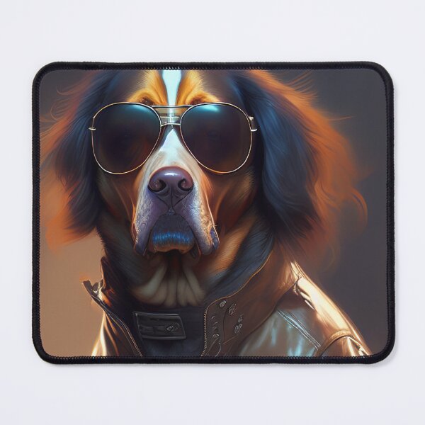 Item preview, Cool Dog In Leather Jacket and Sunglasses #1 designed and sold by KOZIDESIGNS.