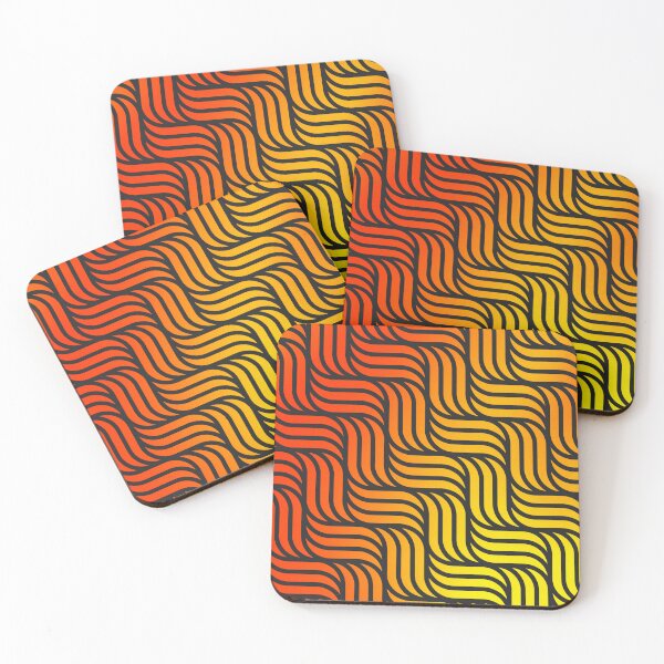 Item preview, Modern Bright Contemporary Basket Weave Pattern Design On A Ombre Sunrise Gradient(Yellow, Red, Orange)  designed and sold by Kodexstore.