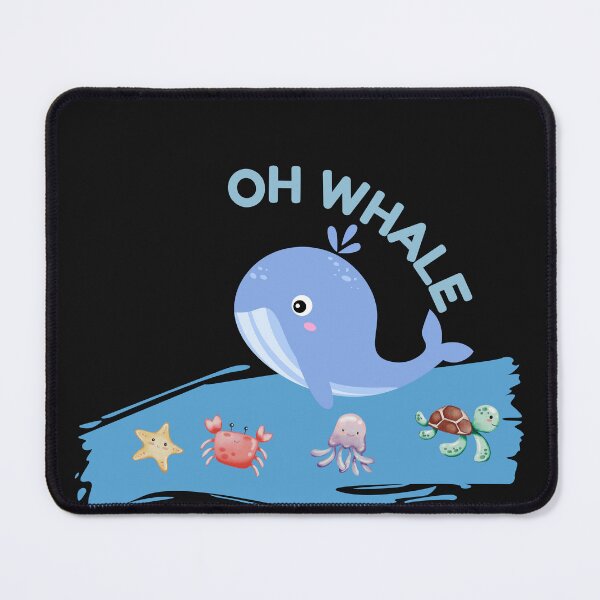 Artikelvorschau, Oh Lovely Whale Lustiges Sprichwort-Wortspiel von Oh Well- Ich liebe Wale entworfen und verkauft von LILY ROSE.