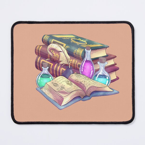 Item preview, Magic spell book stacked with potions designed and sold by Ericas-art.