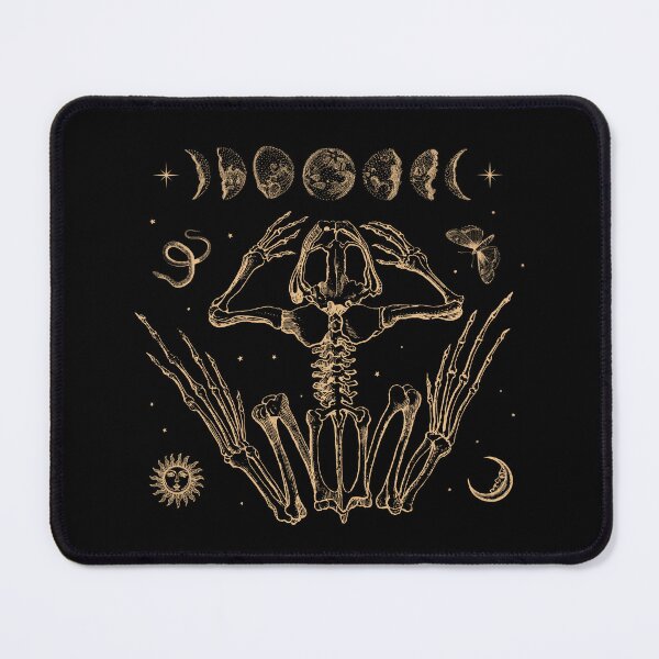 Item preview, Dark Academia Frog Skeleton: A Goblincore Aesthetic with Gremlincore Moon Phases for Fans of Fairycore Froggy, Magical Gothic Witchcraft, and Edgy Punkwear designed and sold by MinistryOfFrogs.