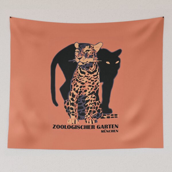 Item preview, Retro vintage Munich Zoo big cats designed and sold by aapshop.
