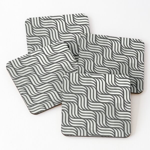 Artikelvorschau, Modernes, helles, zeitgenössisches Korbgeflecht-Musterdesign auf einem schwarz-weißen Metallic-Verlaufsdruck entworfen und verkauft von Kodexstore.