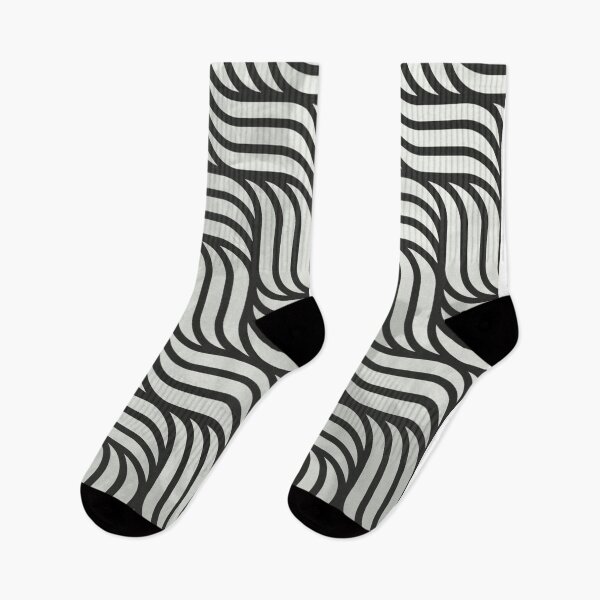 Item preview, Modern Bright Contemporary Basket Weave Pattern Design On A Black & White Metallic Gradient Print designed and sold by Kodexstore.