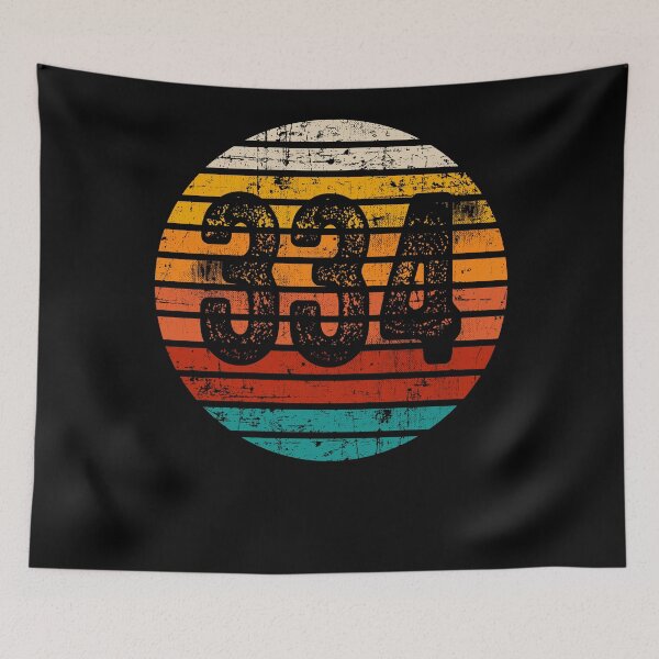 Item preview, Distressed Vintage Sunset 334 Area Code designed and sold by Gold Wings Tees.