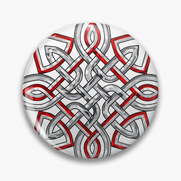 Item preview, Metallic Red and Silver Celtic Knot Star designed and sold by InfiniteWonders.