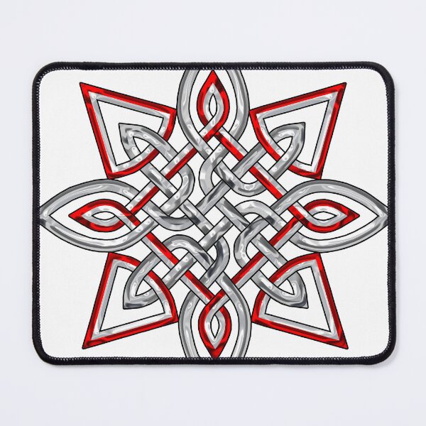 Item preview, Metallic Red and Silver Celtic Knot Star designed and sold by InfiniteWonders.