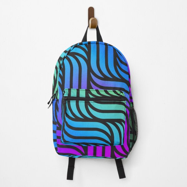 Item preview, Modern Bright Contemporary Basket Weave Pattern Design On A Teal Blue, Purple & Dark Pink Gradient   designed and sold by Kodexstore.
