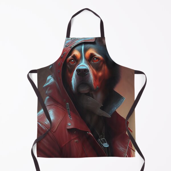Item preview, Cool Dog in Red Leather Jacket Print #1 designed and sold by KOZIDESIGNS.