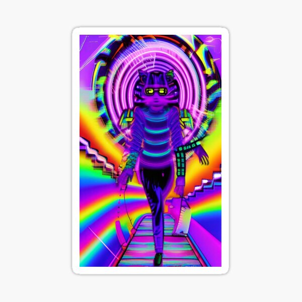 Y2K Cyber PFP Aesthetic  A.I Art Sticker for Sale by AI-INK