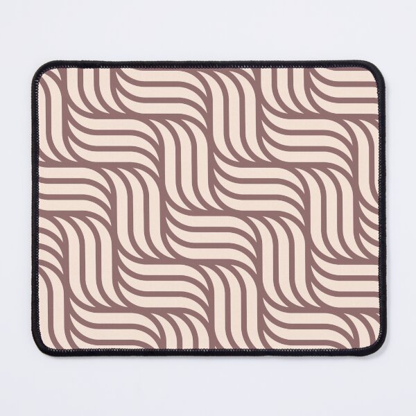Item preview, Minimalistic Contemporary Brown & Peach Cream Basket Weave Pattern Design Metallic Print designed and sold by Kodexstore.