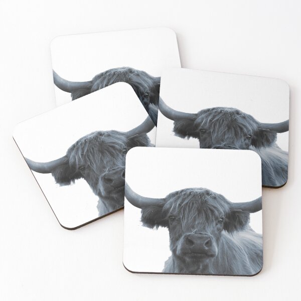 Item preview, A scottish highland cattle  - Black & White designed and sold by Animal-Photos.