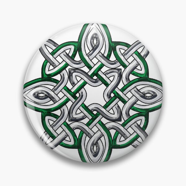 Item preview, Metallic Green and Silver Celtic Knot Star designed and sold by InfiniteWonders.