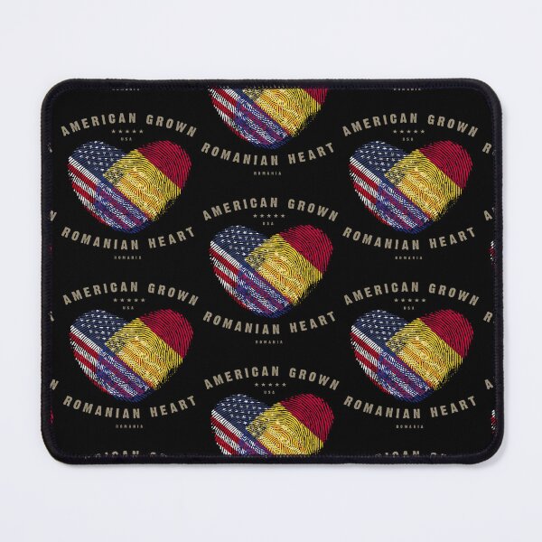 Item preview, American Grown Romanian Heart Love Romania Flag designed and sold by EstherDoyle.