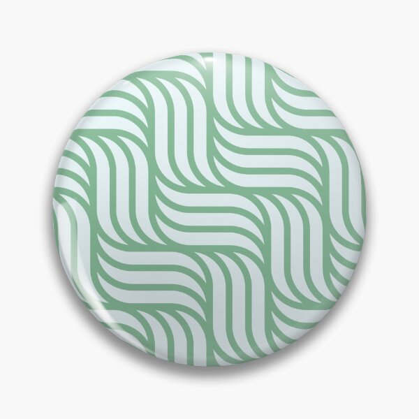 Item preview, Minimalistic Contemporary Pastel Green Basket Weave Pattern Design Metallic Print designed and sold by Kodexstore.