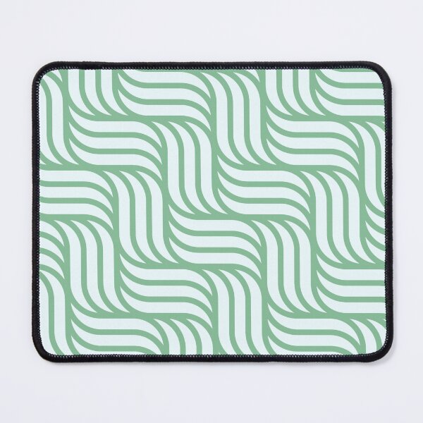 Item preview, Minimalistic Contemporary Pastel Green Basket Weave Pattern Design Metallic Print designed and sold by Kodexstore.