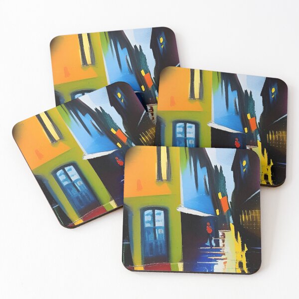 Item preview, Colourful Street at Night designed and sold by Arkneer.