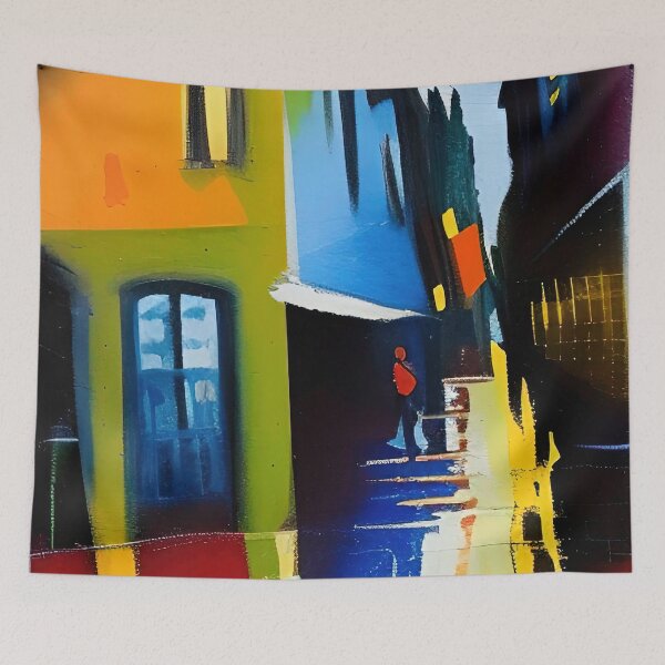 Item preview, Colourful Street at Night designed and sold by Arkneer.