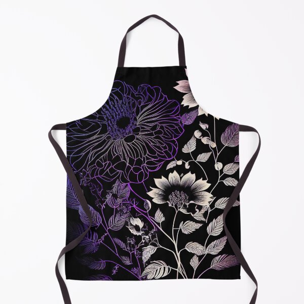 Item preview, "Alayna" - Luxury Flowers Abstract Pattern in Gold, Silver, Purple, Black designed and sold by HiArtify ❤️.
