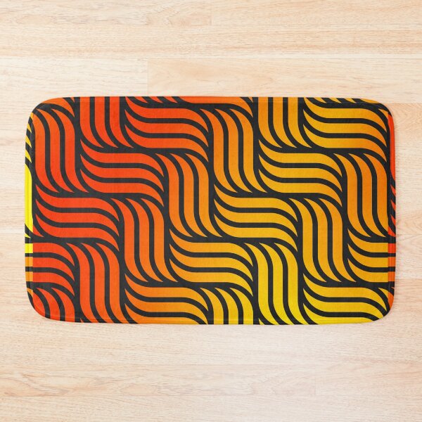 Item preview, Modern Bright Contemporary Basket Weave Pattern Design On A Ombre Sunrise Gradient(Yellow, Red, Orange)  designed and sold by Kodexstore.