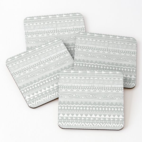 Item preview, Modern boho home mudcloth pattern Misty Blue designed and sold by Ladies-Boutique.