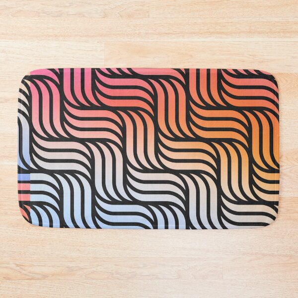 Item preview, Modern Bright Contemporary Basket Weave Pattern Design On A Red, White & Dark Blue Gradient   designed and sold by Kodexstore.