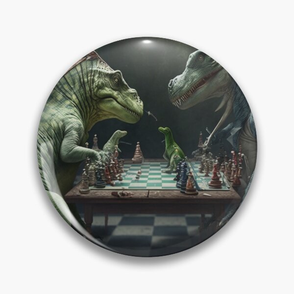 Item preview, Dinosaurs Playing Chess! designed and sold by Bleknervin.