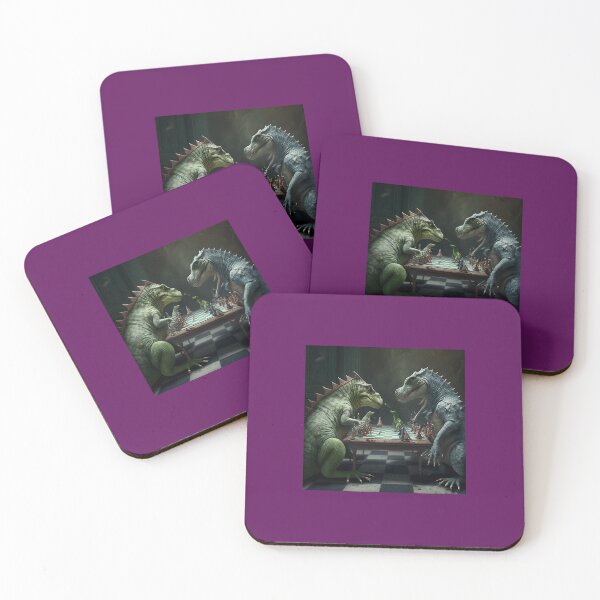 Item preview, Dinosaurs Playing Chess! designed and sold by Bleknervin.