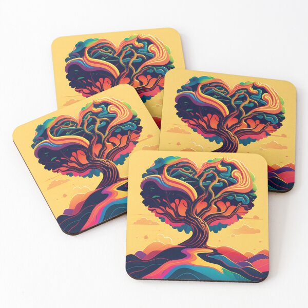 Item preview, Abstract Landscape Heart Tree designed and sold by PhiloSophyEye.