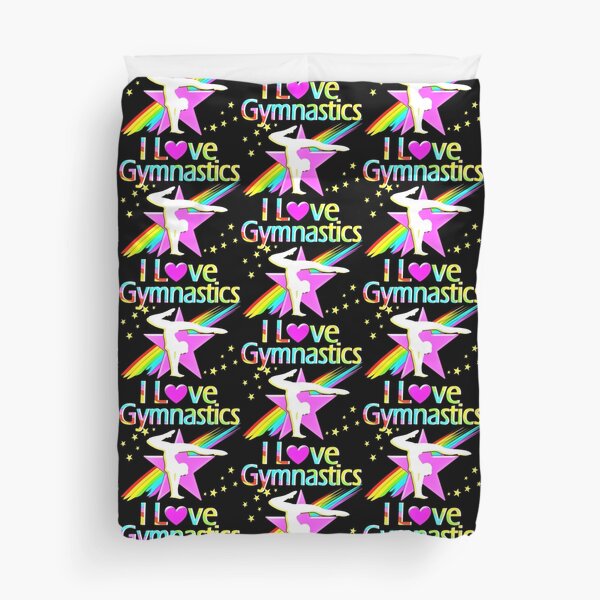 Housse de couette « VIOLET ET ROSE J'AIME LA GYMNASTIQUE », par