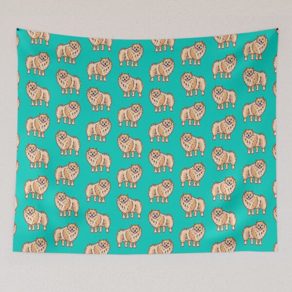 Item preview, Pomeranian in Teal designed and sold by Superdoodledo.