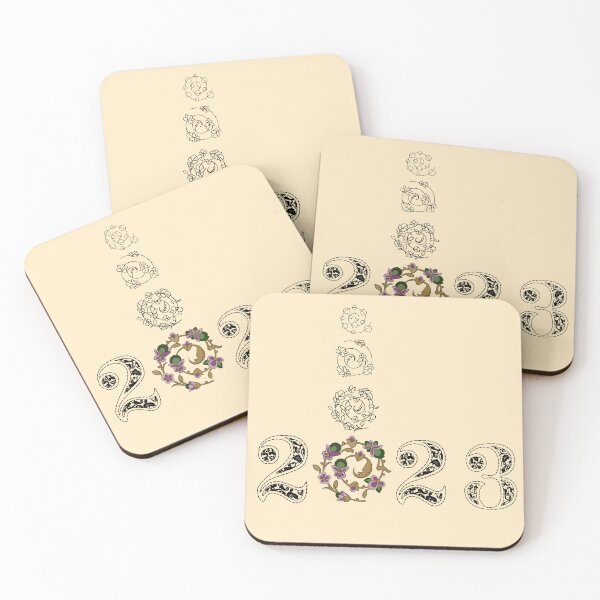 Item preview, Happy New year, 2023,watercolor, color of year  designed and sold by Mialunaa.