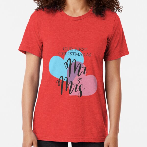 MR & MRS FIRST CHRISTMAS Camiseta de tejido mixto
