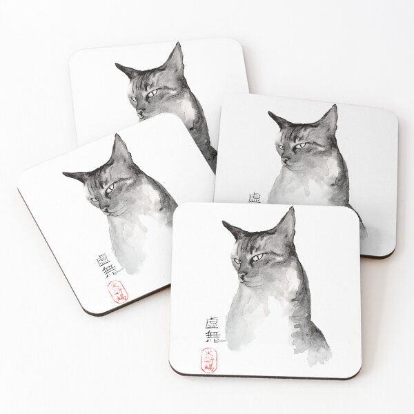 Item preview, Watercolor Cat design in Zen style designed and sold by ArtProvocation.