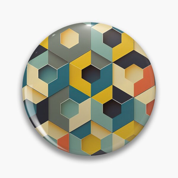 Item preview, Hexagonal Isometric in Primary Colours designed and sold by Patternifico.
