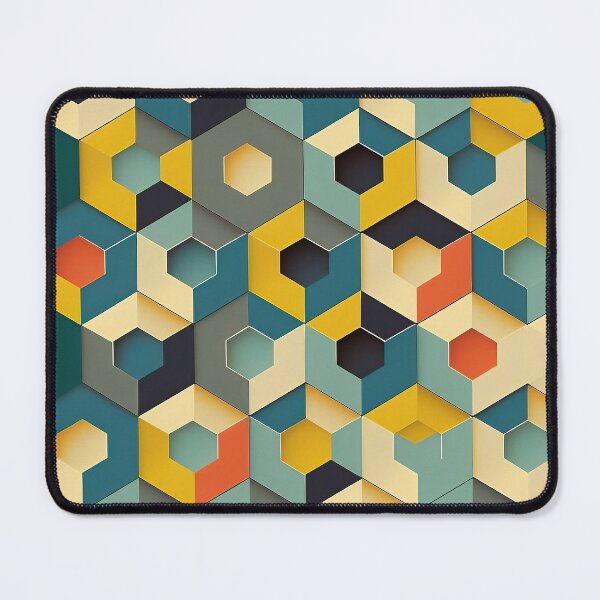 Item preview, Hexagonal Isometric in Primary Colours designed and sold by Patternifico.