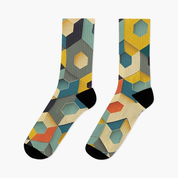 Item preview, Hexagonal Isometric in Primary Colours designed and sold by Patternifico.