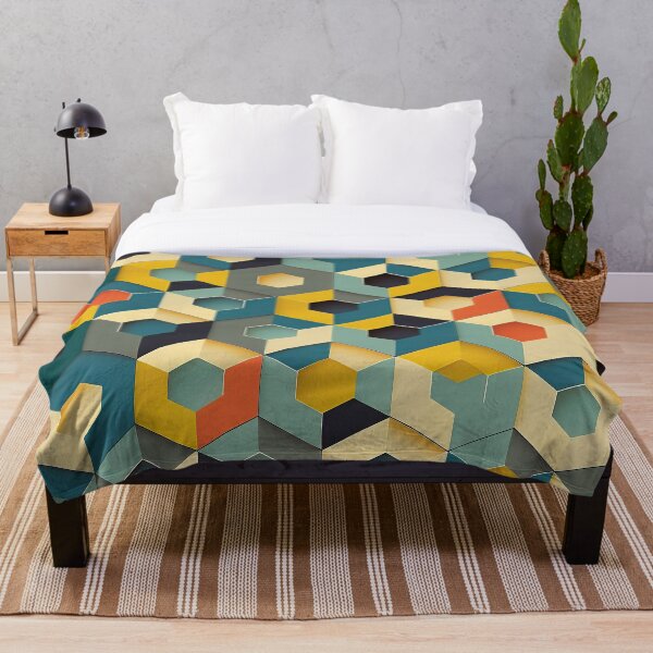 Item preview, Isométrico Hexagonal en Colores Primarios designed and sold by Patternifico.