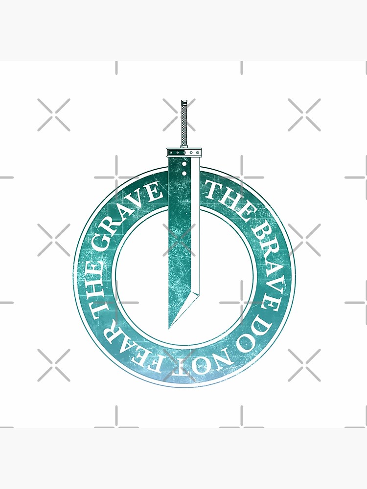 FFVII - The Brave Do Not Fear The Grave (Meteor Black Alt.) Essential  T-Shirt for Sale by JRPomazon