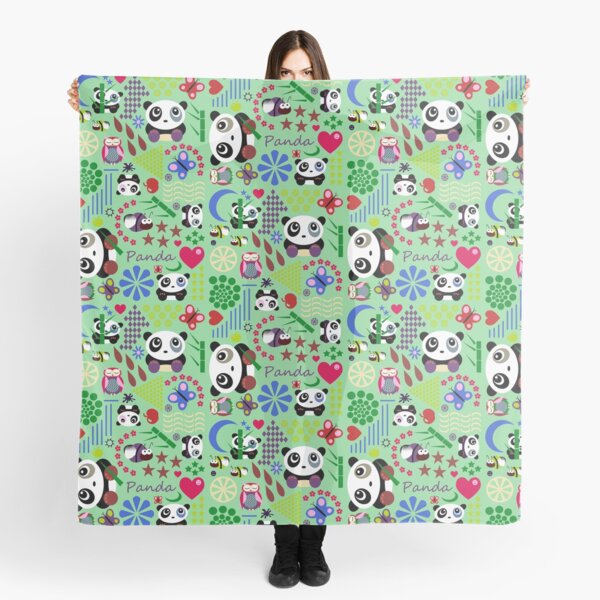 Kids Pandas, Butterflies and Owl Scarf