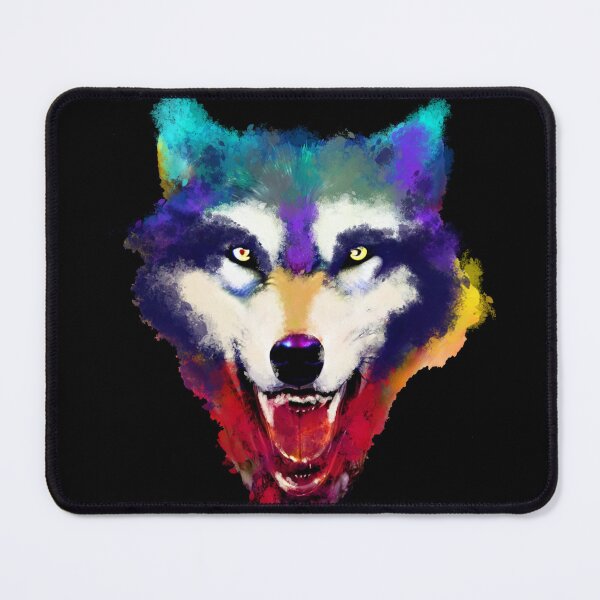 Item preview, Wolf's face colorful watercolor designed and sold by Ascooepics.