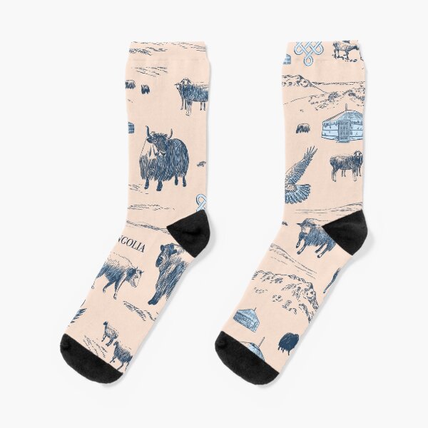Item preview, Mongolian landscape in the style of toile de jouy. designed and sold by Skaska.