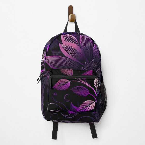 Item preview, "Annabelle" - Luxury Flowers Abstract Pattern in Gold, Silver, Purple, Black designed and sold by HiArtify ❤️.