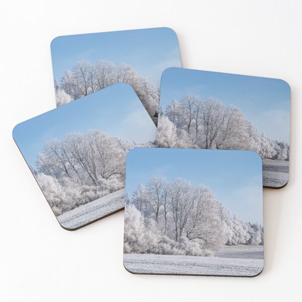 Item preview, Winter landscape with trees covered with hoarfrost designed and sold by LubosChlubny.