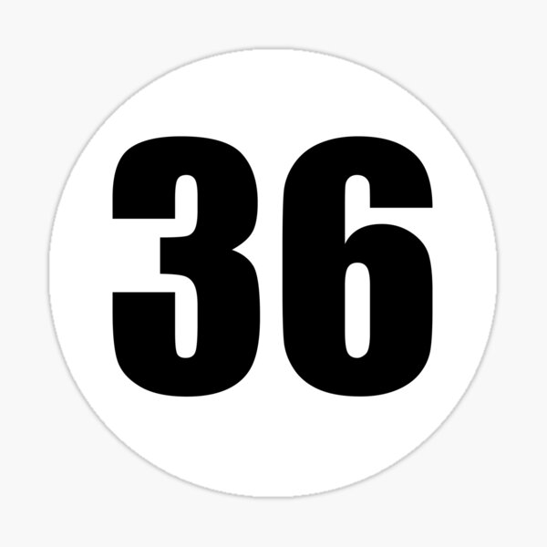Item preview, Racing number 36 designed and sold by stickerwicker.