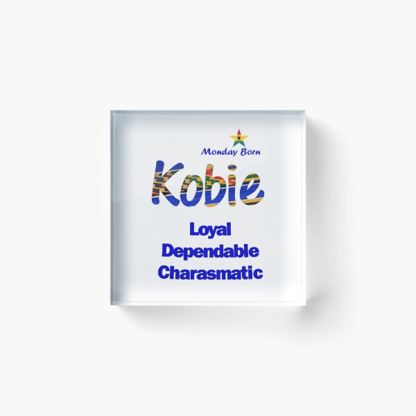 Item preview, Monday Born Ghanaian Male Name 'Kobie' in Blue designed and sold by WhoWeAre.